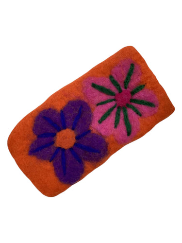 Felted Flower Eyeglass Holder