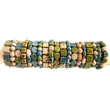 Seashore Color Solid and Multi Clay Bead Stretch Bracelets