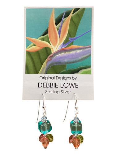 Light Teal Cubes Earrings