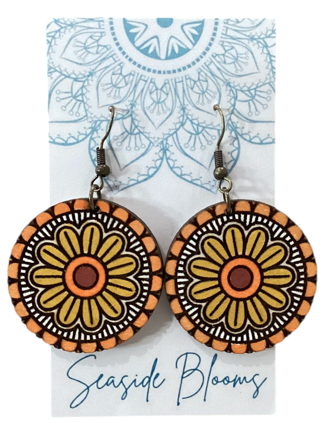 Orange Boho Earrings