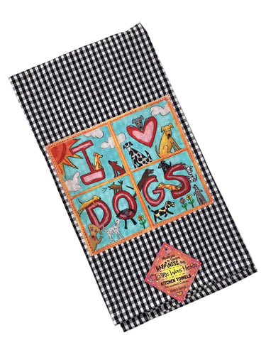 #227 Tea Towel - I Love Dogs