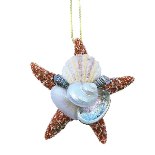 Sugar Starfish Collage Ornament