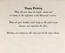 Notecard - The Mermaid with Looking Glass - Birthday