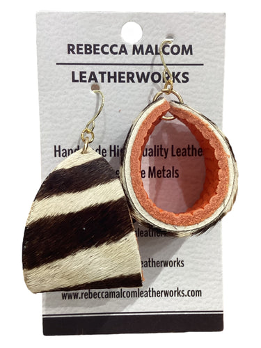Moxie Earrings - Zebra/Orange