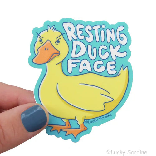 Resting Duck Face Vinyl Sticker