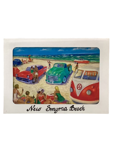 Cars on the Beach 1950s/60s Notecard