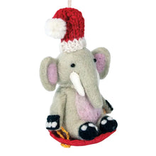 Sledding Elephant Ornament