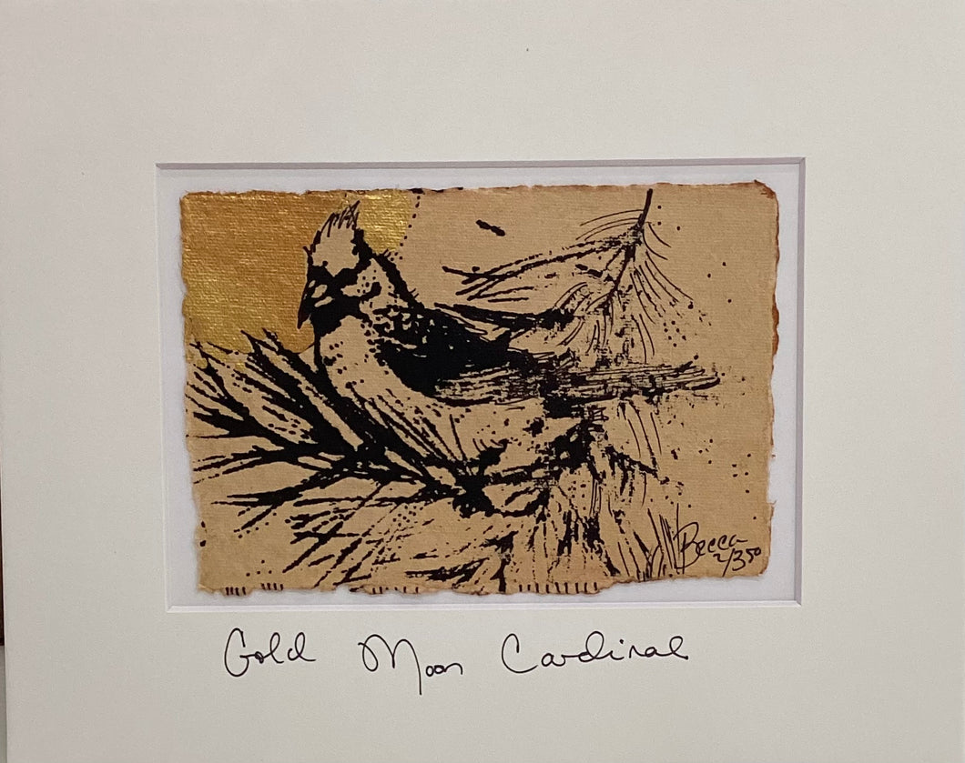 Gold Moon Cardinal - Original - 8