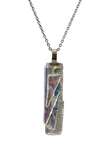 Large Dichro Necklace - Clear Dichro