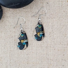Alcohol Ink Stainless Steel Small Teardrop Earrings