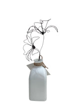 Wire Flower in White Vase