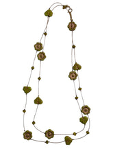 36" Hand Knotted Long Flower Necklace