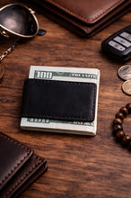 Genuine Full-Grain Leather Money Clip Wallet
