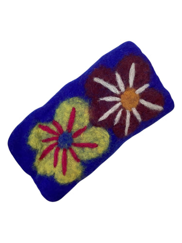 Felted Flower Eyeglass Holder
