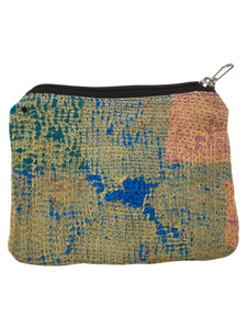 Kantha Zipper Pouch Bag - Medium