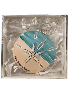 Sanddollar Ornament - Sanddollar w/Striped Background