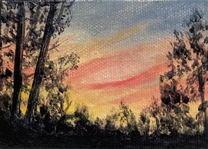 Dusk - Mini Painting with Easel