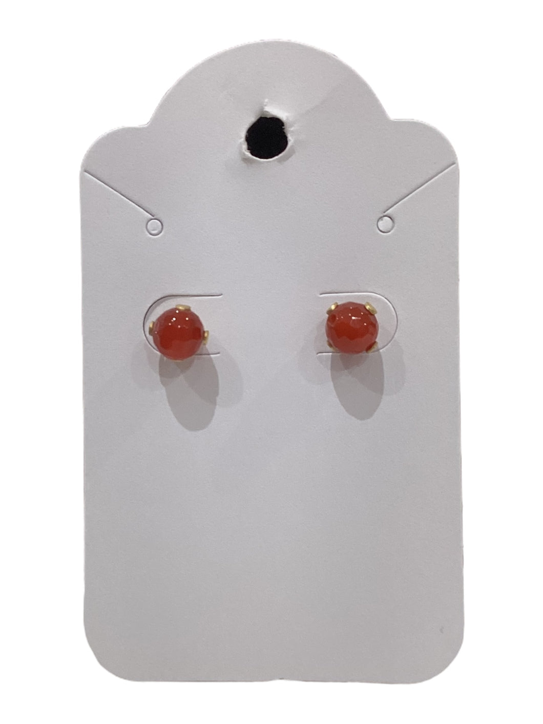 Gemstone Post Earrings - Carnelian