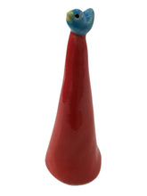 Ring Holder with Bird - Red/Blue