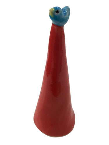 Ring Holder with Bird - Red/Blue