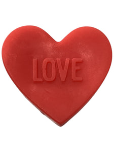 Candy Heart Soap - "Love" - Red/Strawberry Scent