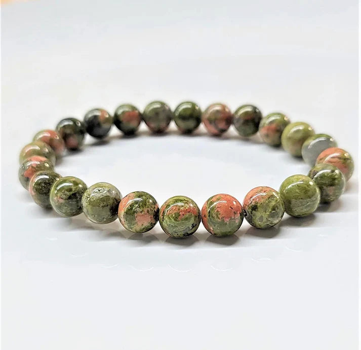 Unakite Bracelet - 8mm