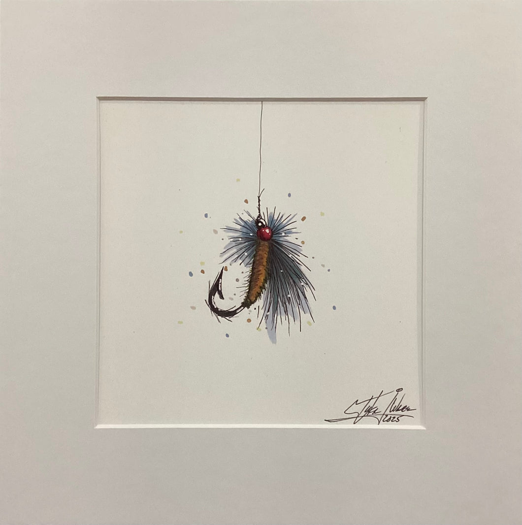 Fly Fishin' - Blue - Print