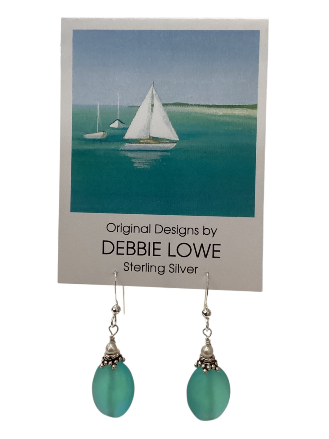 Seagreen Oval Earrings