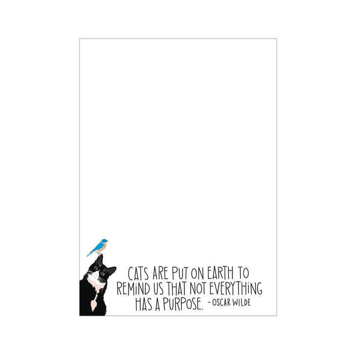 Oscar Wilde Cat Quote Notepad