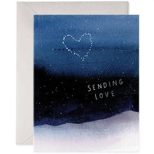 Night Sky Sending Love Greeting Card