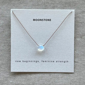 Rainbow Moonstone and Apatite Necklace - New Beginnings