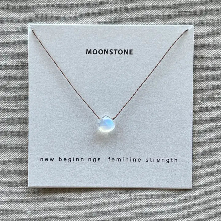 Rainbow Moonstone and Apatite Necklace - New Beginnings