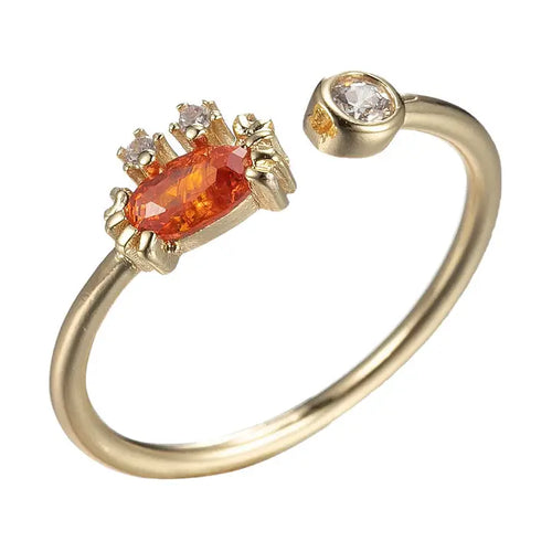 Dainty Crab Open Ring