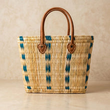 Striped Moroccan Tote with Leather Handles - 3 Colors