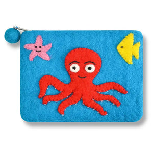 Octopus Coin Purse - Aqua