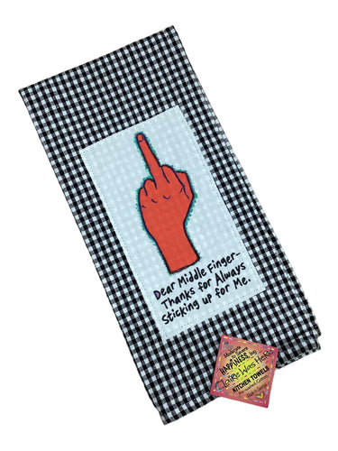 #253 Tea Towel - Middle Finger