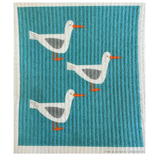 Swedish Dishcloth - Seagull Bird