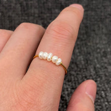 Pearl Beaded Ring - 18k Gold Plated