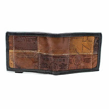 Men's Bifold Leather Patch Wallet- Upcycled!