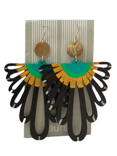 Hand Painted Earrings - Black Keys