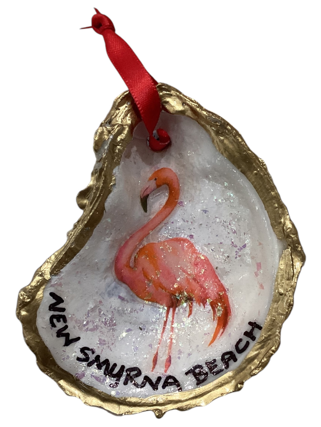 Flamingo Oyster Ornament