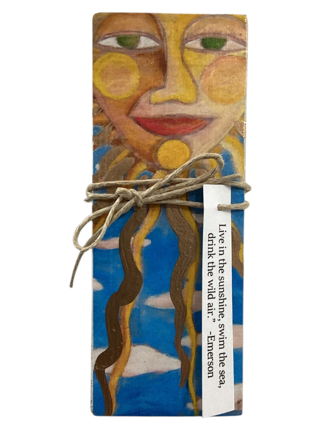 Small Wood Block Angel