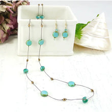36" Disc Hand Beaded Long Necklace