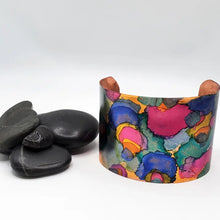Alcohol Ink Large Copper Cuff