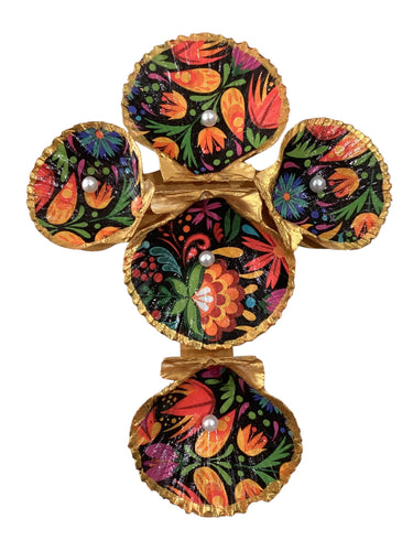 Scallop Decoupage Cross