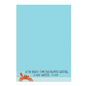 T.S. Eliot At the Beach Quote Notepad