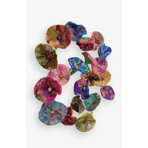 Felt Sari Infused Flower Garland