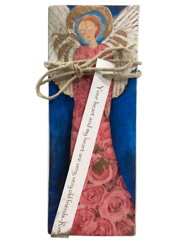 Small Wood Block Angel