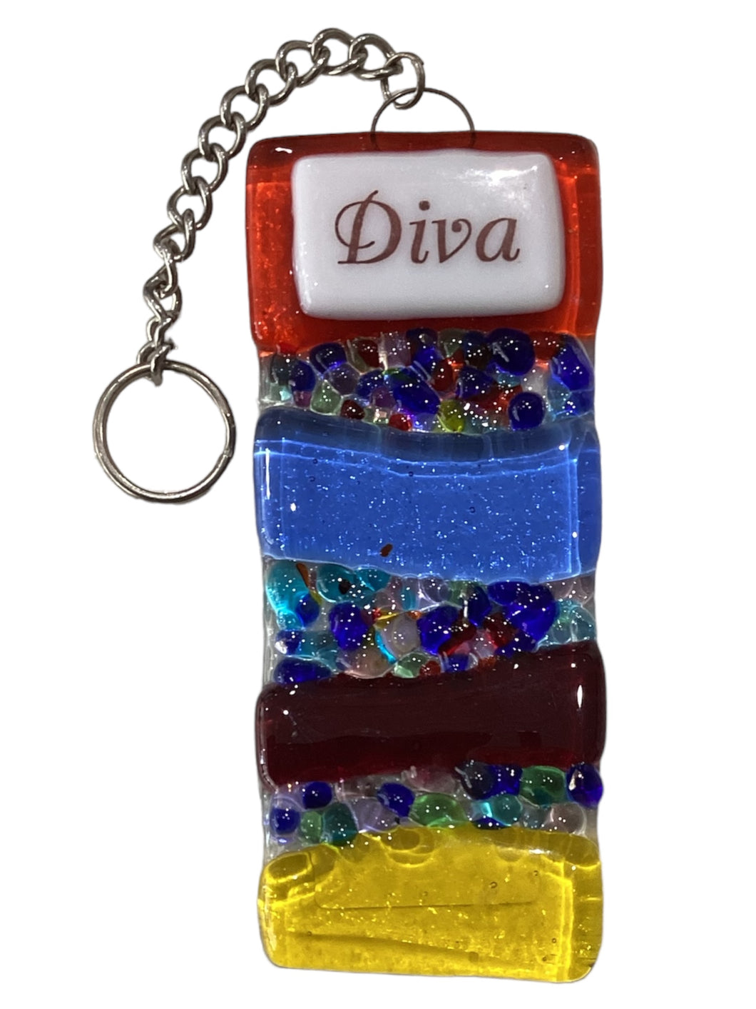 Glass Suncatcher with chain - Diva