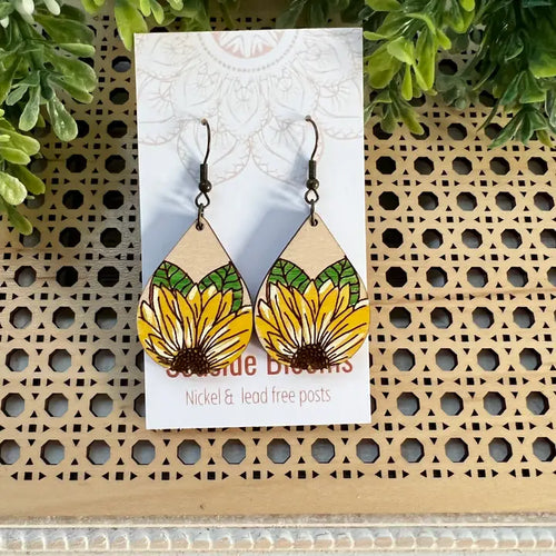 Sunflower Earrings - Light Yellow
